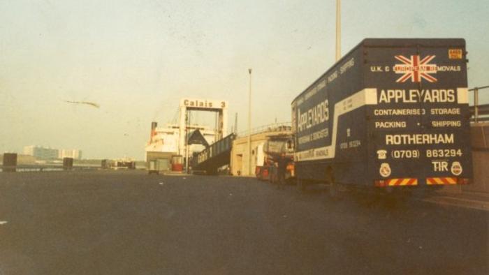 Appleyards Removals at Calais France 1980s