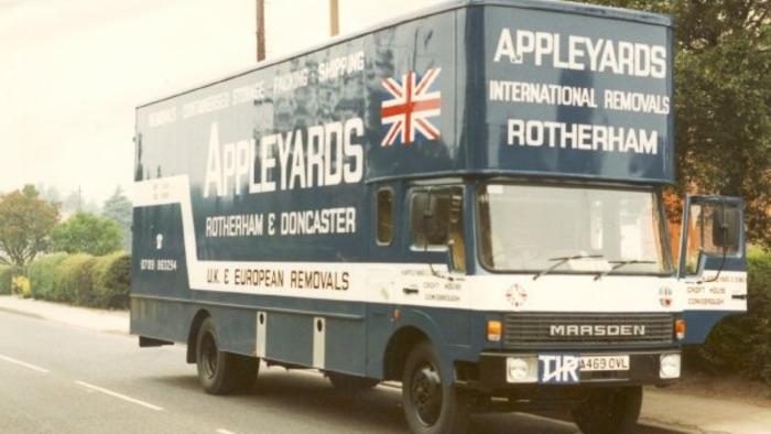 European removal van (TIR plates) 1980s