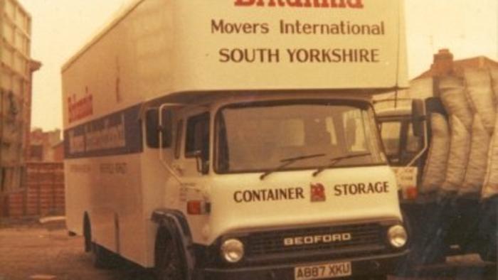 Bedford Tk removal van 1981 .. First in Britannia colours