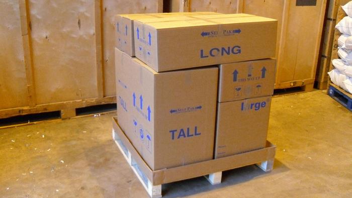 Goods can be delivered on pallets for us to put into our Storage facility